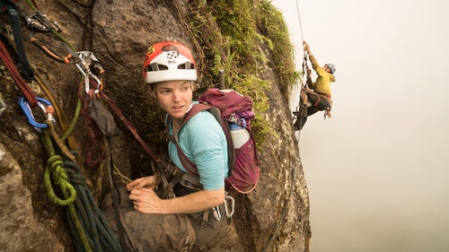 Life on the wall. Payne and Libecki make their morning commute up to the previous day’s high point.