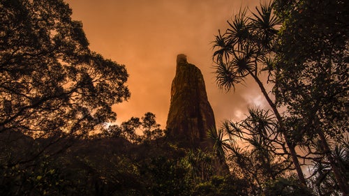 The remote tower of Poumaka looming above Camp 1.