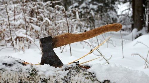 Glading is the practice of felling trees for makeshift ski runs.