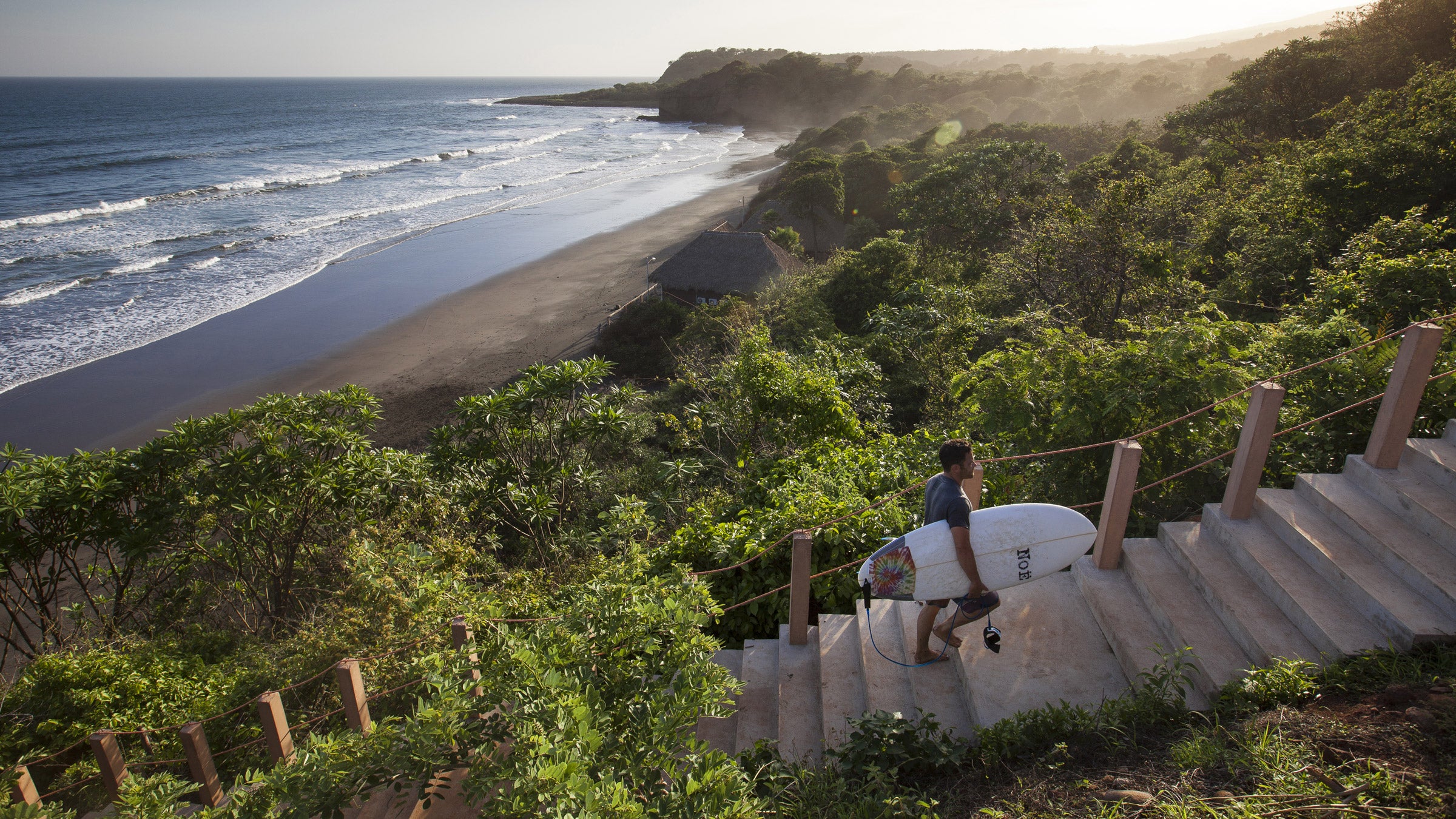 The waves roll into El Salvador's Punta Mango.