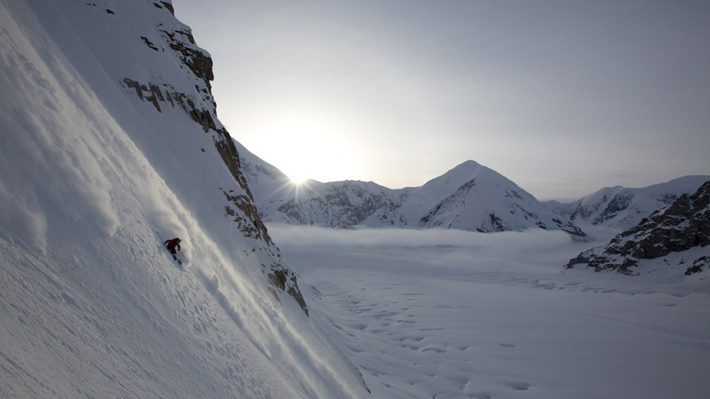 Angel Collinson, pictured here on Kahiltna Glacier in Alaska's Denali National Park, grew up skiing around Little Cottonwood Canyon.
photo:Adam Clark/Sherpa's