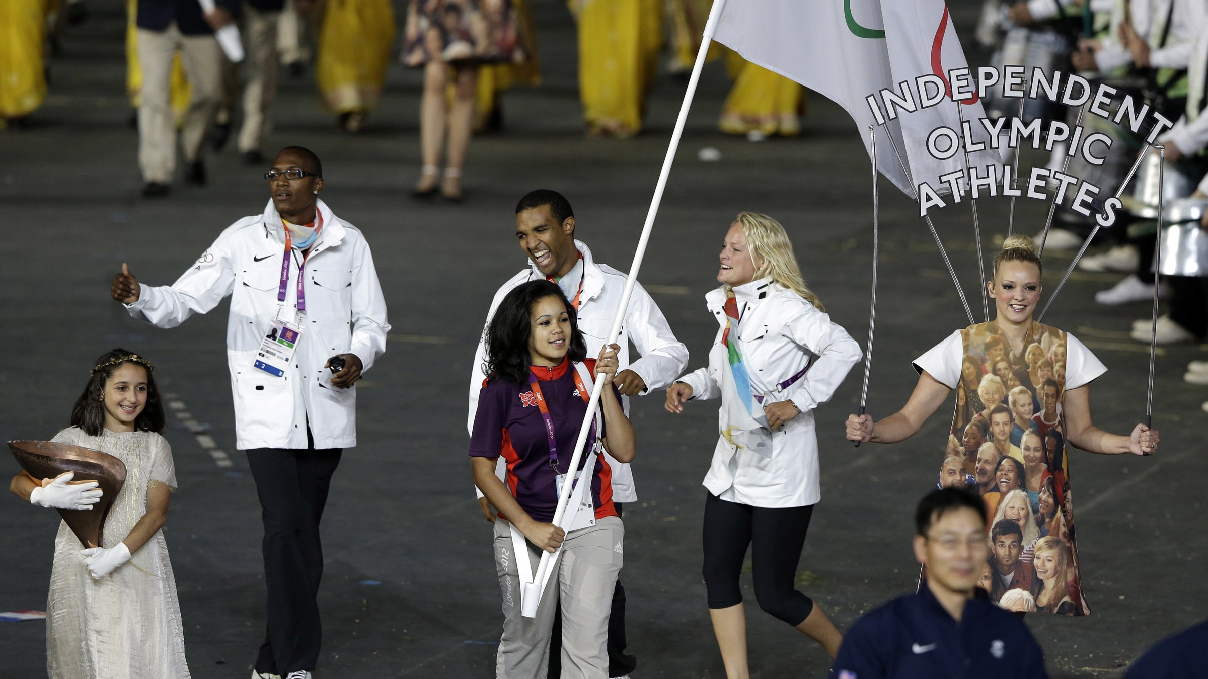 Independent Olympic Athletes at the 2012 Summer Olympics. New initiatives will work with organizations to seek out top athletes who are refugees.
