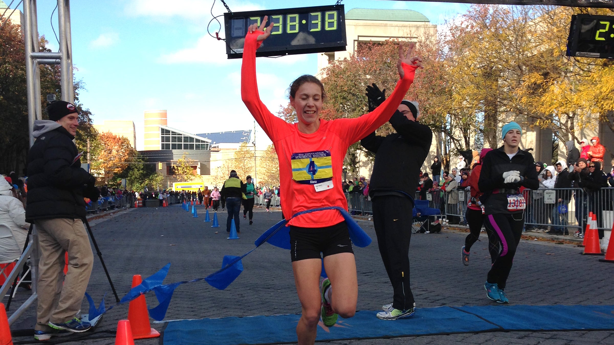 Alana Hadley, now 18, won the Indianapolis Monumental Marathon at 17. 