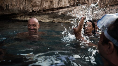 To put Franc鈥檚 dives in context, Red Bull鈥檚 fairly new cliff diving series has divers jump from platforms up to 90-feet tall, but all of the competitors enter the water feet first.