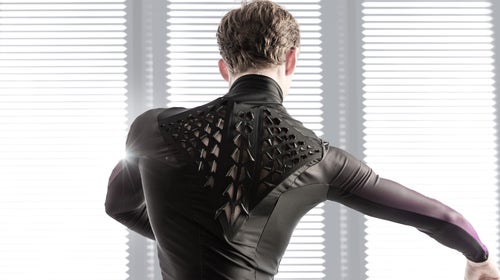 Tiny triangular flaps in the garments peel back and provide ventilation as the athlete begins to perspire.