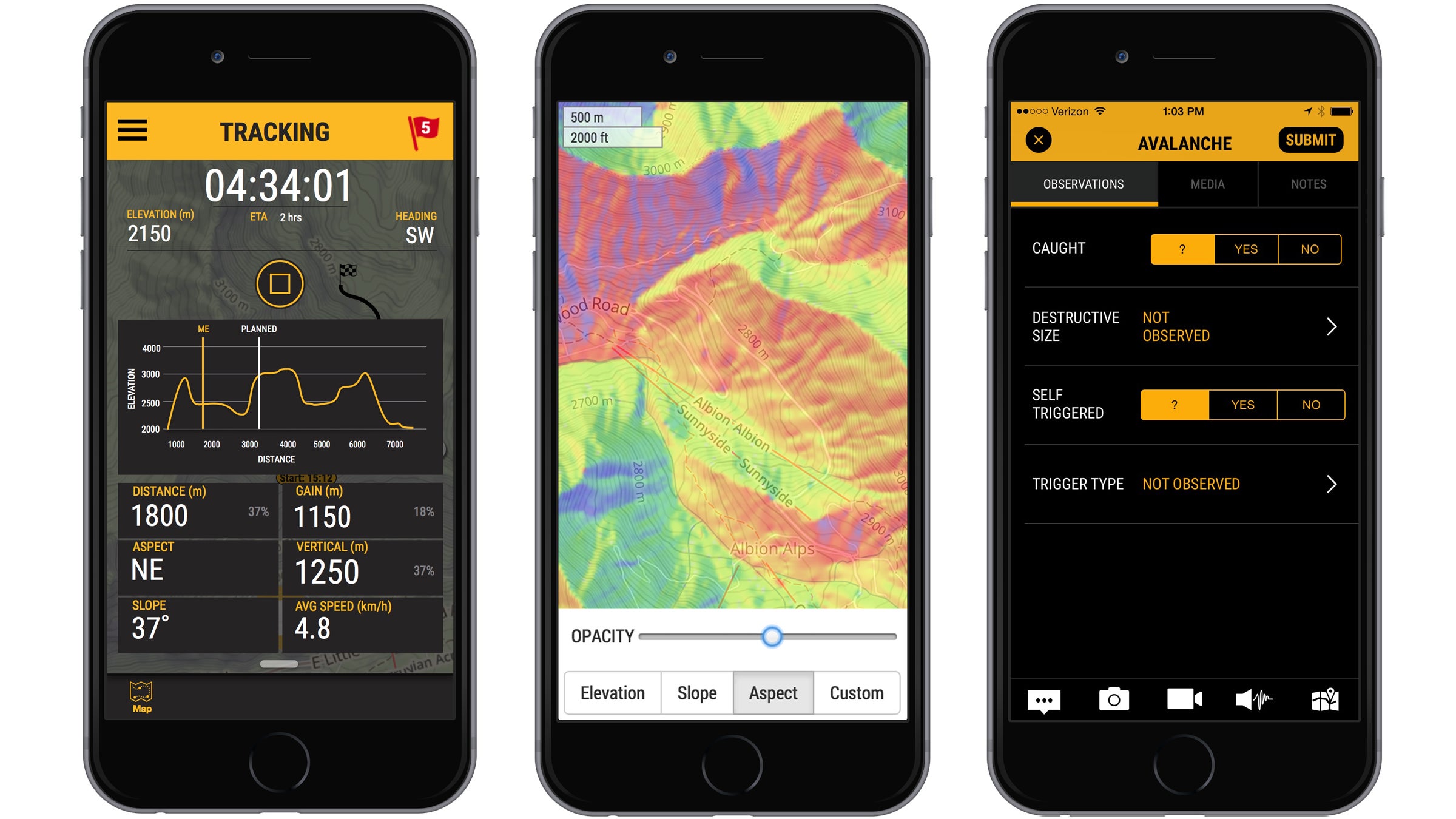 The free version of the Avatech app allows users to input observations about weather and snow conditions on the mountain.
