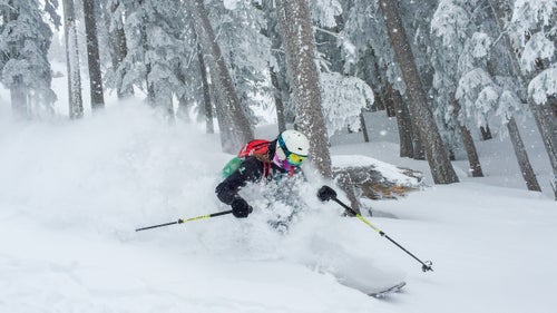Turin Dickman shredding through the trees.