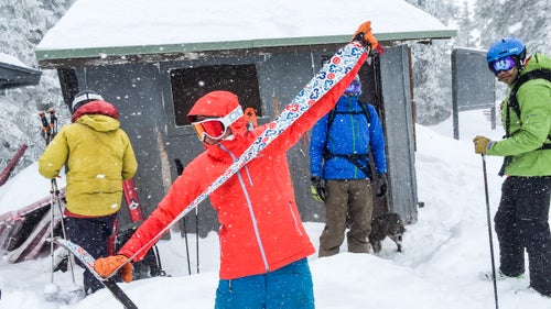 Madeleine 鈥淢addawg鈥 Carey, who works for WildEarth Guardians, ripping skins at the top of Ski Santa Fe.
