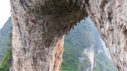 To capture his friend Michael Shen climbing the Red Dragon route on Moon Hill, outside Yangshuo, China, Manelis traveled 7,000 miles, braved freezing December winds, and chambered a few guards who didn鈥檛 want to let them onto the 164-foot limestone arch. 鈥淲e told them how far we鈥檇 come, and they said, 鈥極K, but the minute you see other tourists, you have to come down,鈥欌 says the Palo Alto, California, photographer. 鈥淕etting there was like meeting a celebrity you鈥檝e been obsessed with for years. I was above the clouds.鈥
THE TOOLS: Canon 5D Mark II, 16-35mm f/2.8 lens, ISO200, f/5, 1/125 second