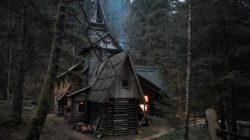 Zelenkovac, Bosnia: A magical cabin converted from a water mill. A Serbian painter built several wooden cabins along this river in the village, transforming the mills that belonged to his father.