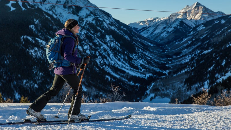 Skinning above Aspen.