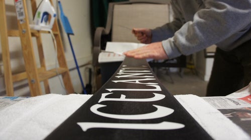 It's important to keep your skis constantly waxed.