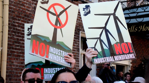 Many environmentalists protest solar and wind projects because of the land and wildlife they'd displace.