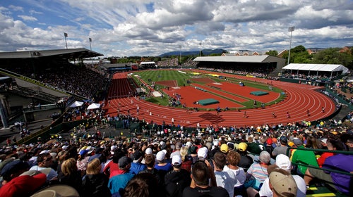 Hayward Field during the U.S. Olympic Track and Field Trials Sunday, June 2012.