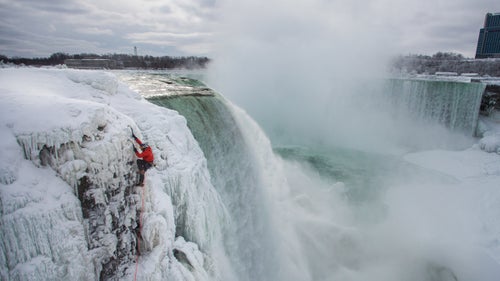 The Canadian ice climber and all-around-adventurer has done some pretty cool stuff, but scaling a frozen shoulder of Niagara Falls in January was borderline nuts. With six million cubic feet of water ripping down the falls each second, the 47-year-old kept his poise and hammered his way 167 feet to the top. Looking back on it days later, he described the feeling to 国产吃瓜黑料: 鈥淣ormally on an ice climb, if you fall in the first 20 feet you might land in the snow and walk away. Here, if you fall, you go into the world鈥檚 most savage mixing bowl. And it is going to fuck you up.鈥