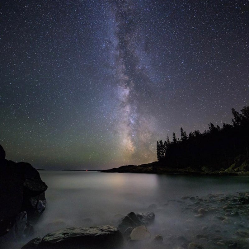 Nate Levesque, a Maine-based photographer, snapped the stars over Little Hunter’s Beach on a clear night on the east side of the park.