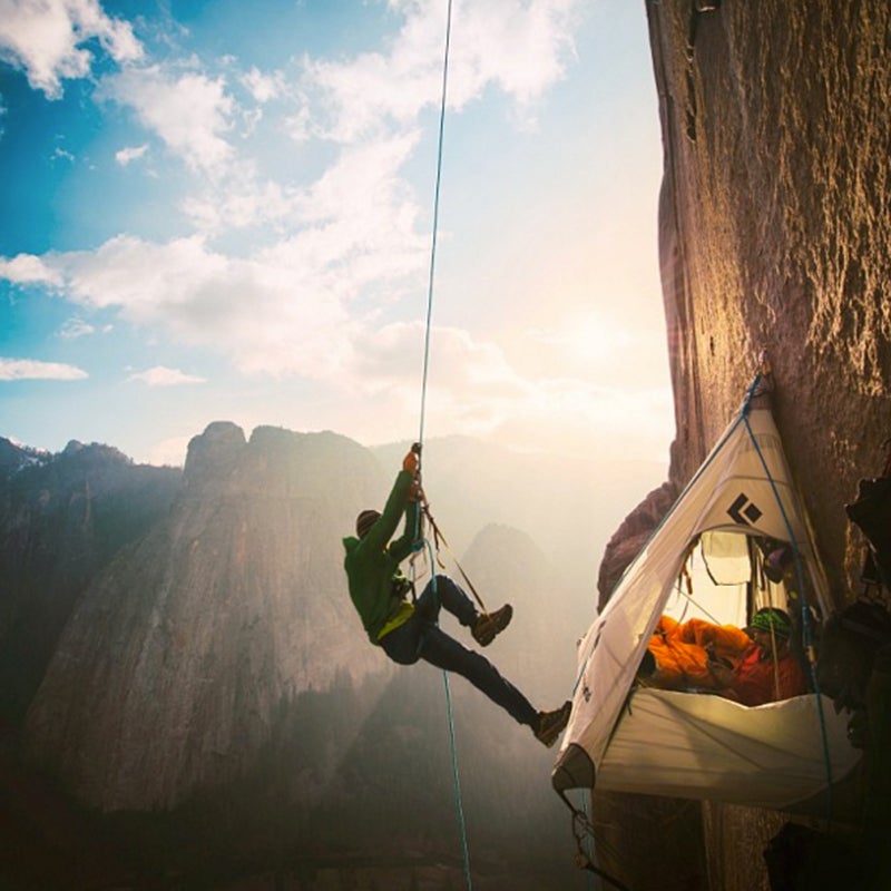 Climber Tommy Caldwell hangs from a rigged rope on the Dawn Wall route on El Capitan in California’s Yosemite, the most-Instagrammed national park of 2015. After 19 days, he and fellow climber Kevin Jorgeson completed the first free ascent of the route on January 14.