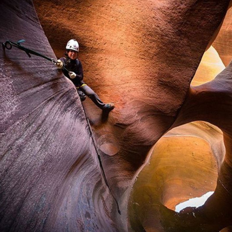 Canyoneering the steep sandstone cliffs is a major draw for visitors of Utah’s first national park.