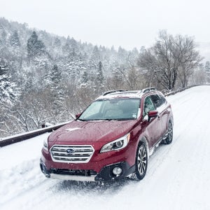 This year's Outback has symmetrical all-wheel-drive with constant four-wheel power that bests other all-wheelers in a mountain snowstorm