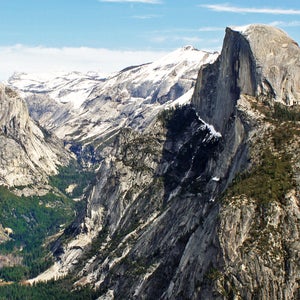 A view of Half Dome from Glacier Point in Yosemite.