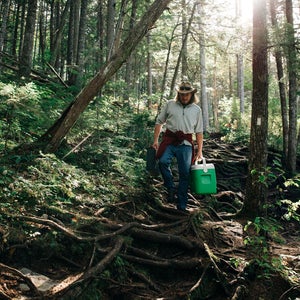 Paul on the trail to Big Wilson Falls–one of his favorite spots–to surprise AT hikers with trail magic.