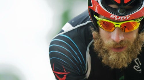 James Lawrence has five young kids who accompanied him during his 50-triathlon attempt.