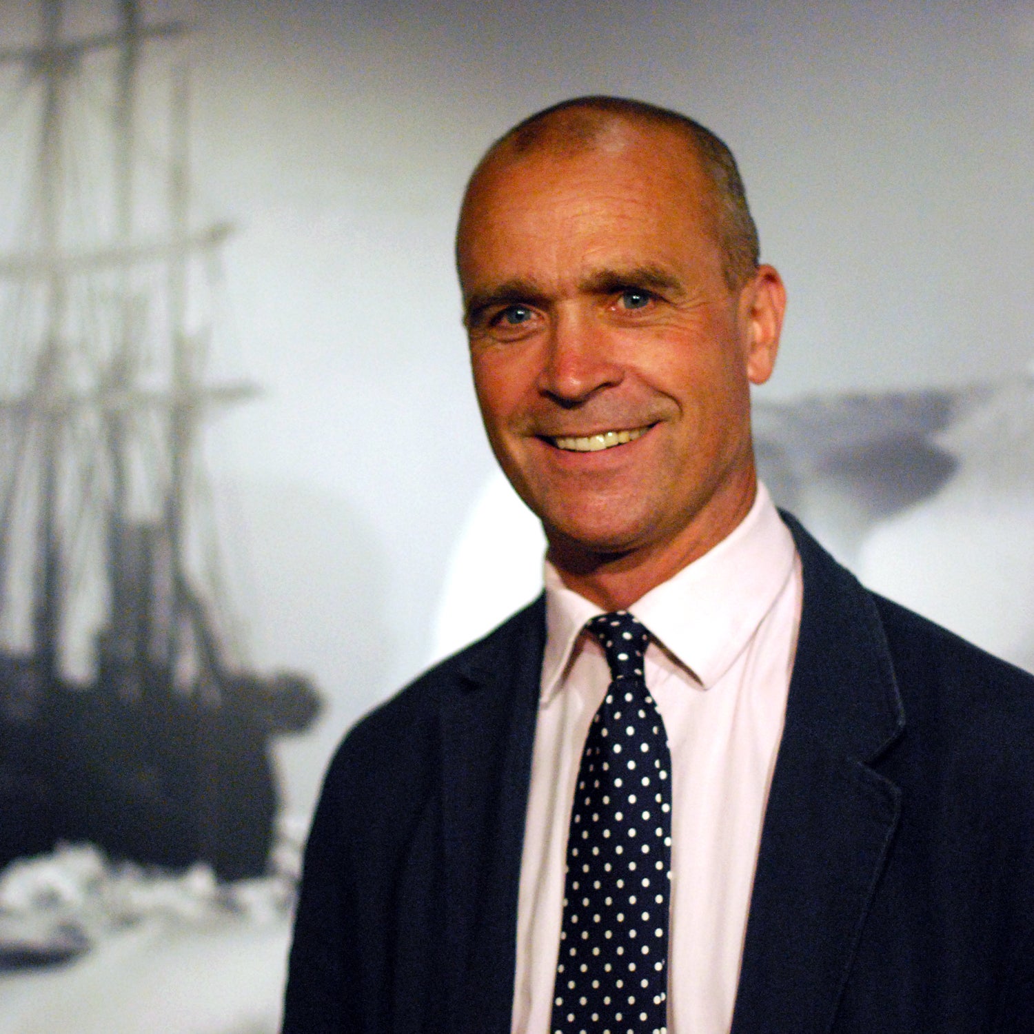 Henry Worsley at the opening of a 2011 exhibition about Ernest Shackleton's Antarctic expedition.