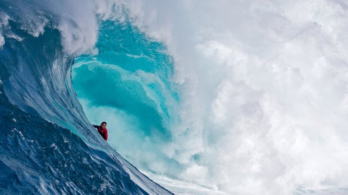 Lenny charges out of a barrel. Echoing Moss, Pompermayer calls young Lenny 鈥渢he most outstanding surfer out there right now. His ability surfing, stand up paddling, kite surfing, wind surfing...He is the ultimate waterman.鈥