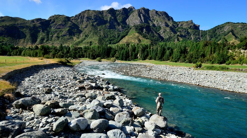 Fishing near Owen River Lodge.