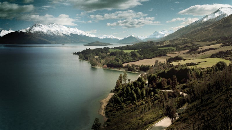 Lake Wakatipu and the Southern Alps outside Queenstown.