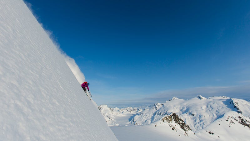 Collinson in Alaska's Neacola Mountains.