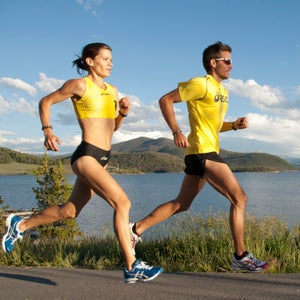 Roll Recovery founder Jeremy Nelson, with wife and U.S. Olympic Team Trials Marathon competitor Adriana.