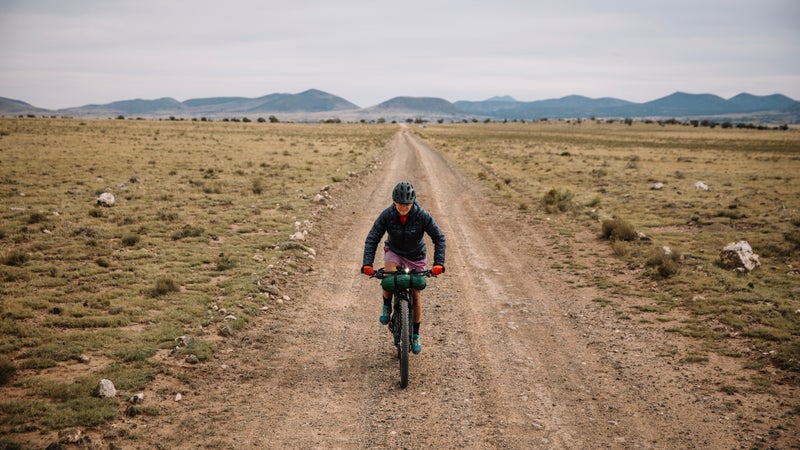 Lael riding part of the AZT north of Flagstaff