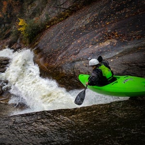 Gareth Tate paddling the Toxaway River in North Carolina.