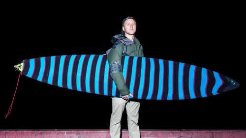 Nic Vaughan (alternate #4), of Los Angeles, California with a 9鈥6鈥 Rusty shaped by Rusty Preisendorfer. 鈥淭his is kind of my go-to Mavericks board. I love this board. A lot of different things have to be changed for the type of wave in Mavericks. It鈥檚 a very steep and hollow wave so you鈥檒l need more rocker in the board.鈥