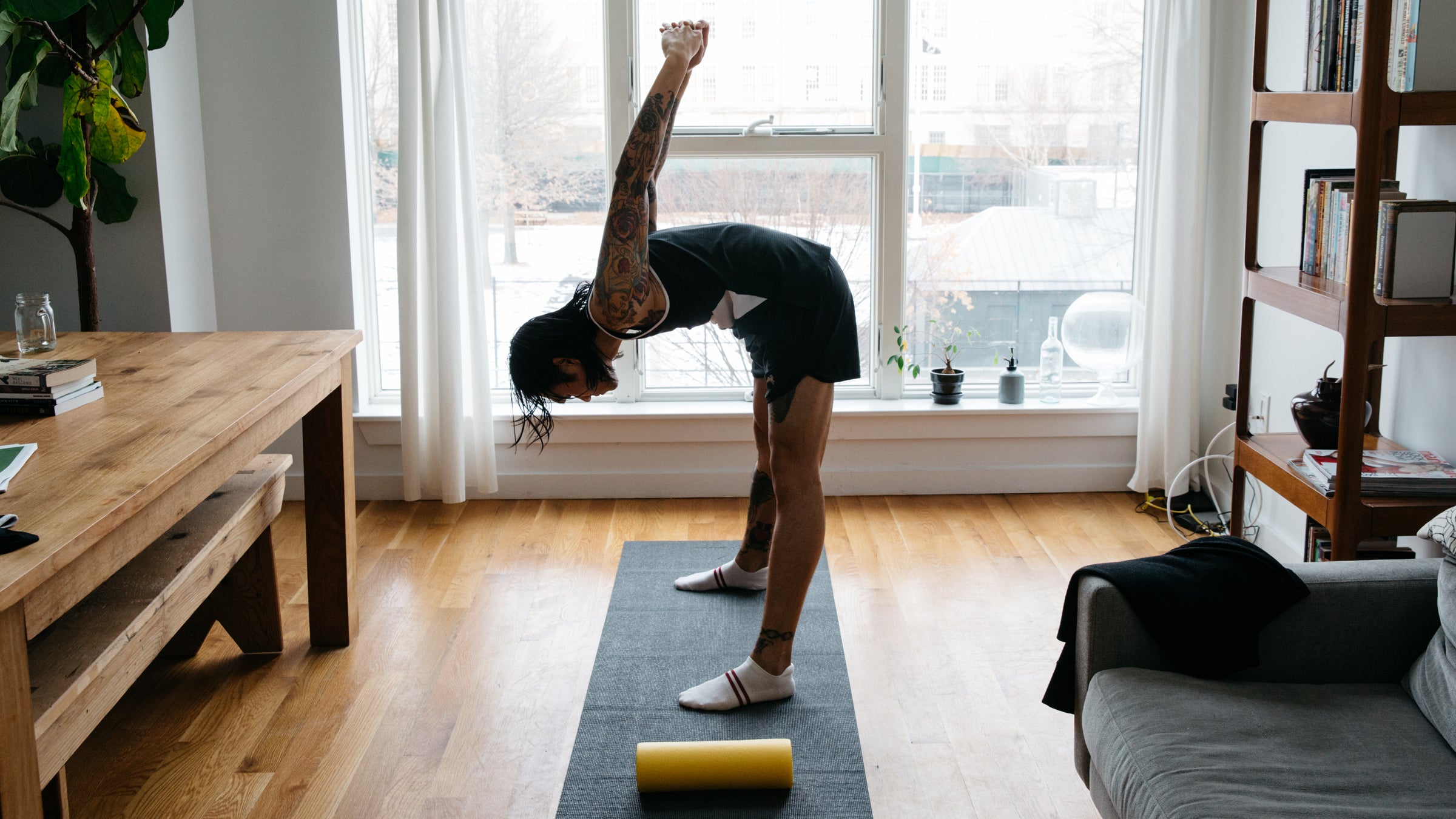 You don't need a lot of equipment to create a good indoor training routine for winter.