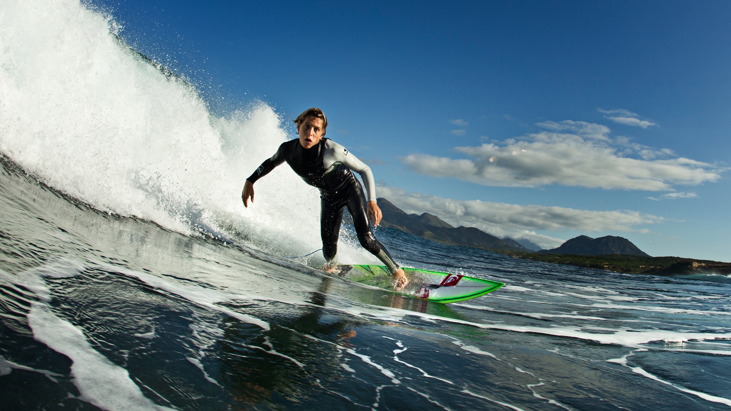 Leonardo Fioravanti surfing in Sardinia, Italy.