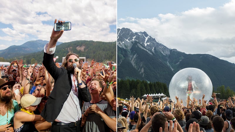 From left: Father John Misty at Pembyfest; The Flaming Lips at Pembyfest.