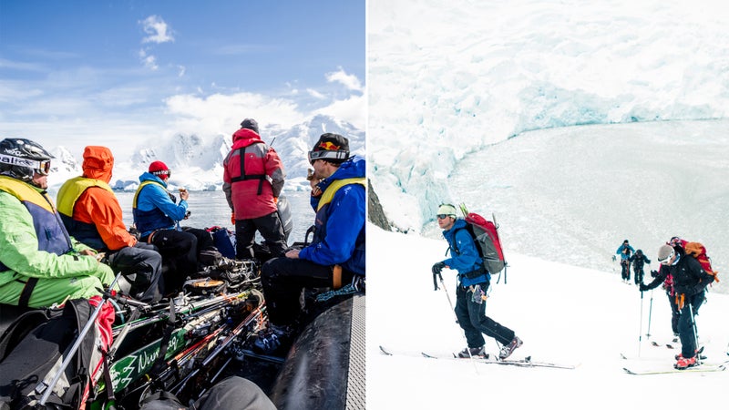 Heading out for an Antarctic powder day.