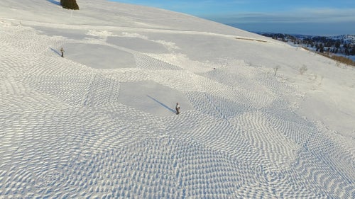 The meticulous, repetitive snow art process has a meditative quality to it, and Beck will occasionally listen to music as he draws lines in the snow. 鈥淚t鈥檚 a privilege to have a job that I enjoy,鈥 he says. 鈥淚t鈥檚 nice to be out in the mountains on a nice day.鈥