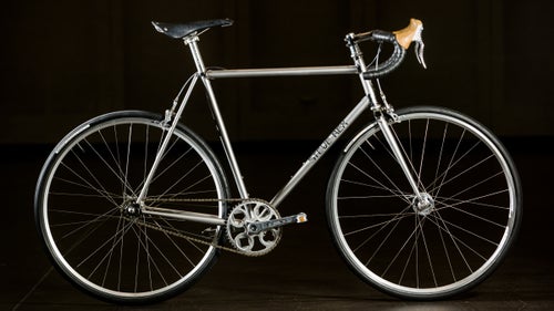 A Steve Rex-built, full stainless fixie. Rex won for Best Fillet.