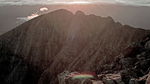 Mount Katahdin is located near the end of the Appalachian Trail.