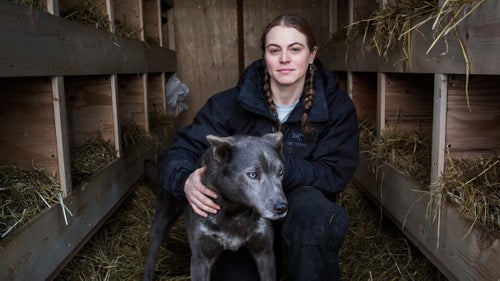 Katherine Keith and her dog Summit before the ceremonial start of the 2015 Iditarod in Anchorage. This year will be Keith鈥檚 third Iditarod, but she is already familiar with endurance racing, having finished six Ironmans. Her partner, John Baker, was the first Alaska Native to win the Iditarod and will also run this year鈥檚 race. Along the trail they are going to promote Alaskans Changing Together, a statewide nonprofit they helped create that promotes health and wellness by connecting rural communities with prevention programs and resources. President Barack Obama hugged their puppy when he visited Alaska in August.