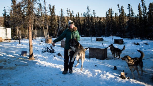 Kristin Knight Pace at Hey Moose! Kennel, which she runs with her husband Andy Pace in Healy, Alaska. Kristin is a rookie in this year鈥檚 Iditarod. Last year she finished the Yukon Quest, considered by many to be the toughest sled dog race. Originally from Texas, Pace has worked as the lead backcountry ranger for Denali National Park and is currently a wilderness planner for the National Park Service.