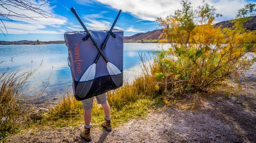 Oru's kayaks pack into an awkward, but surprisingly comfortable backpack, allowing you to easily carry them into remote destinations where it'd normally be difficult to bring a boat.