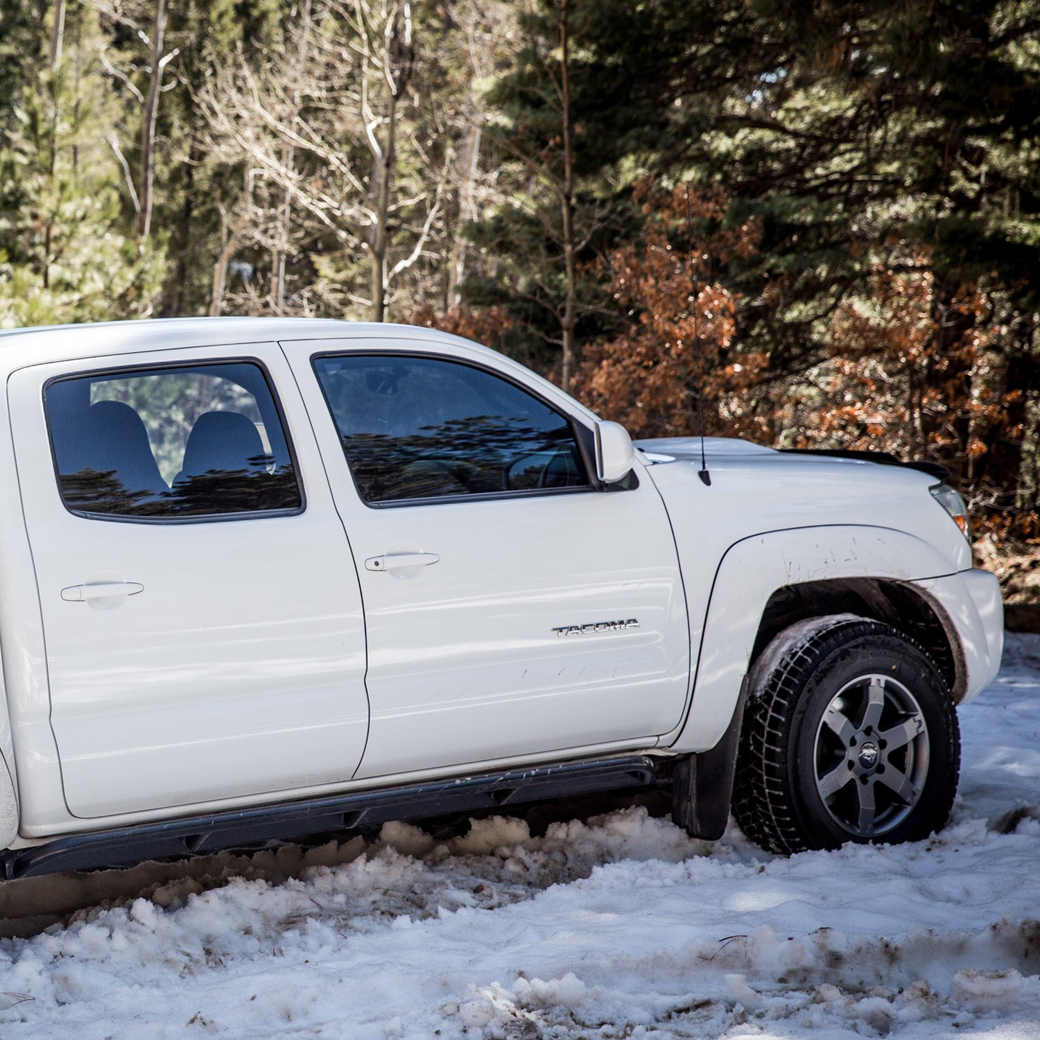 A 2005 Tacoma with Bridgestone Blizzaks.