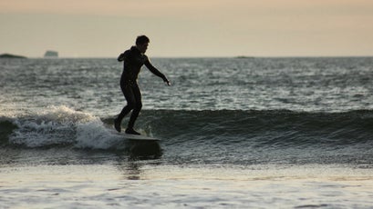 It won't always work the way you want it to. Some days the waves will be knee high at best. Don't get discouraged. Make the most of what rolls in. Learn to ride a log—something longer than 9 feet. Leave that “Big Guy Tri” at home and stop telling people about your Shred Sesh. Surfing is about catching waves, not looking cool.