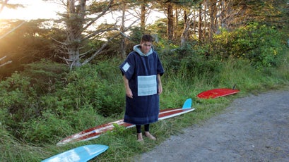 Want to surf in the PNW? Be prepared to embrace the cold. The weather in the PNW, especially during the Spring and Fall, can change drastically within a few hours, or even minutes. Some people call this thing a “towel dress.”