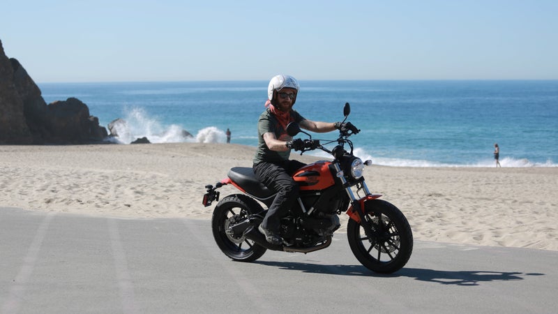 Fun, easy to ride, and stylish, the Scrambler is an ideal companion to transport you to non-riding adventures.