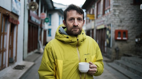 David Morton in Lukla, Nepal, in January.